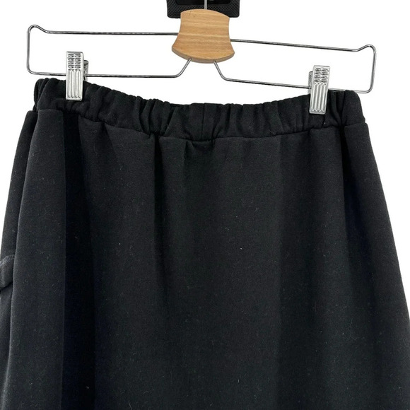 Adeptt Adira Skirt Asymmetric‎ Pencil Drawstring Midi Cotton Black Size Large - Picture 10 of 14